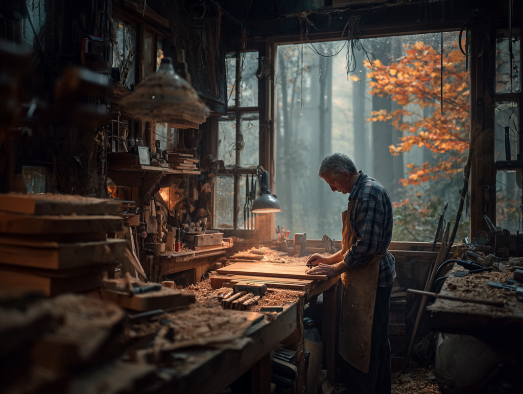 hardwood grades in a workshop
